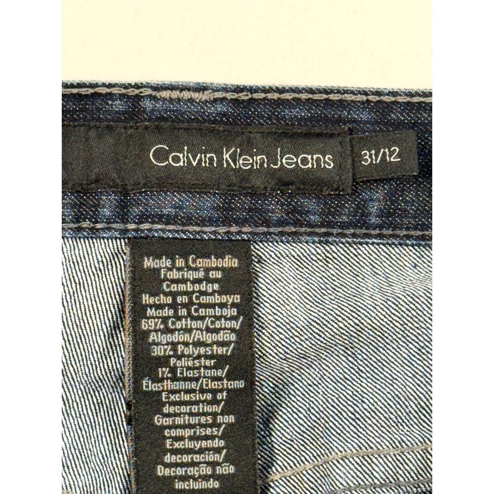 Calvin Klein Flair Stretch Jeans Women's Size 31/12 Blue Denim - Picture 3 of 7